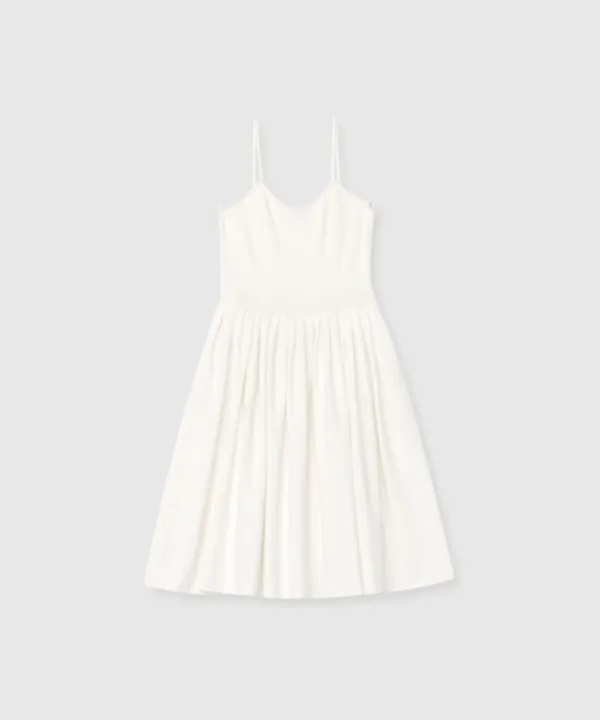Jersey midi dress (White)
