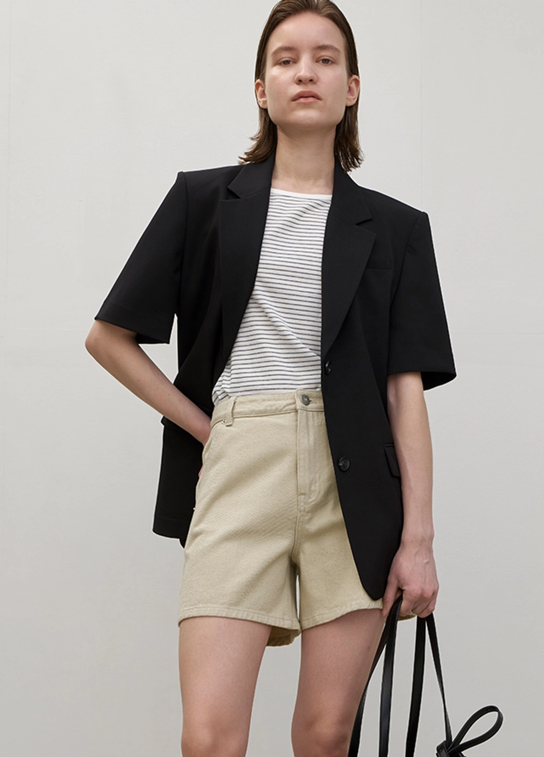 아뜰리에 나인 (PT-5554)ESSENTIAL COTTON DENIM SHORT PANTS 상품 이미지 3