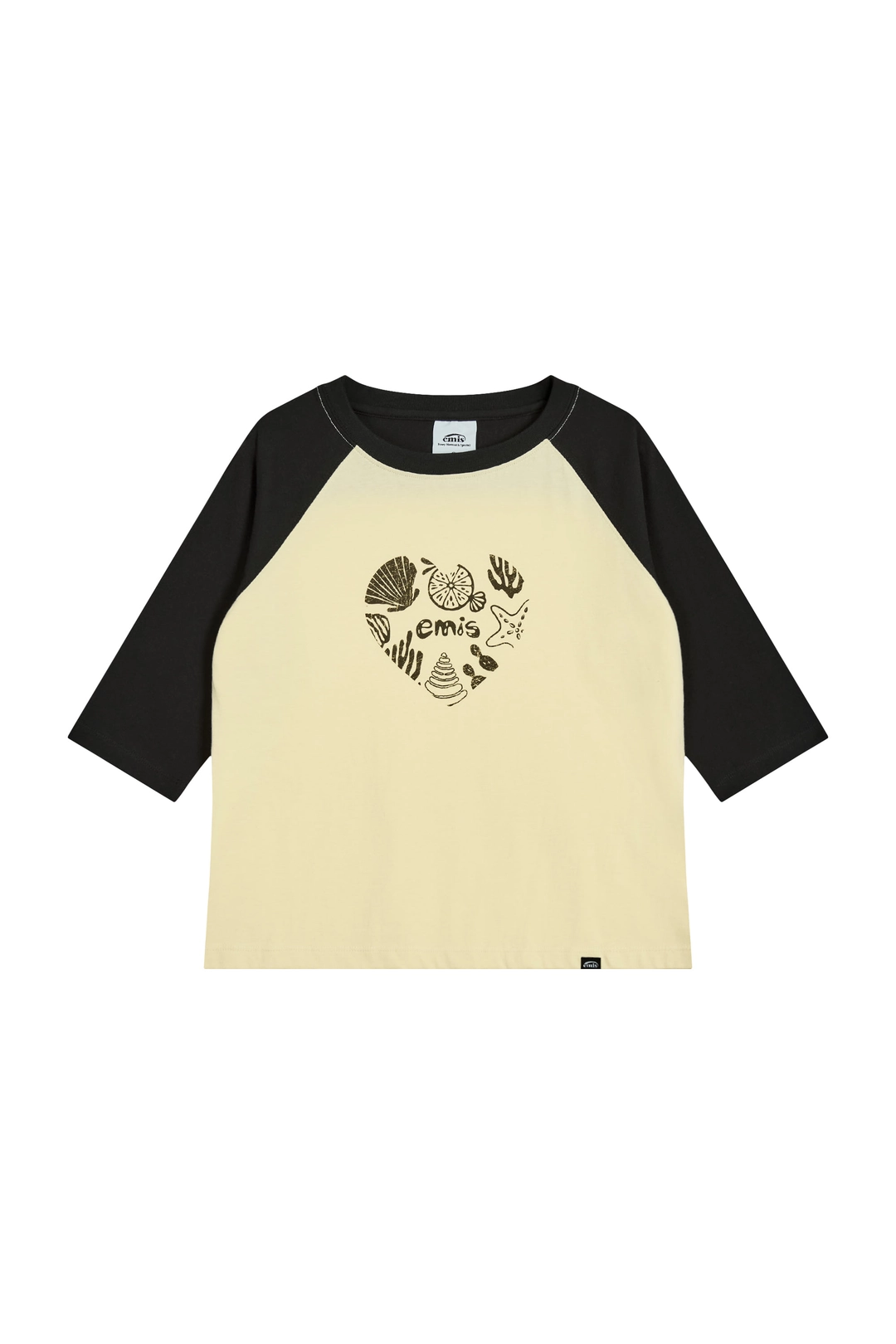이미스 (W) COASTAL RAGLAN T-SHIRT-YELLOW 상품 이미지 1