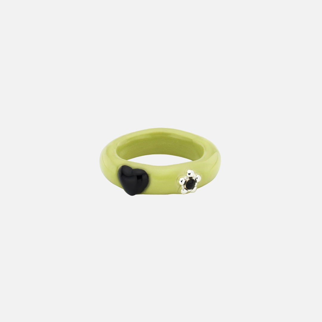 엔프프 plump heart ring-olive 상품 이미지 1