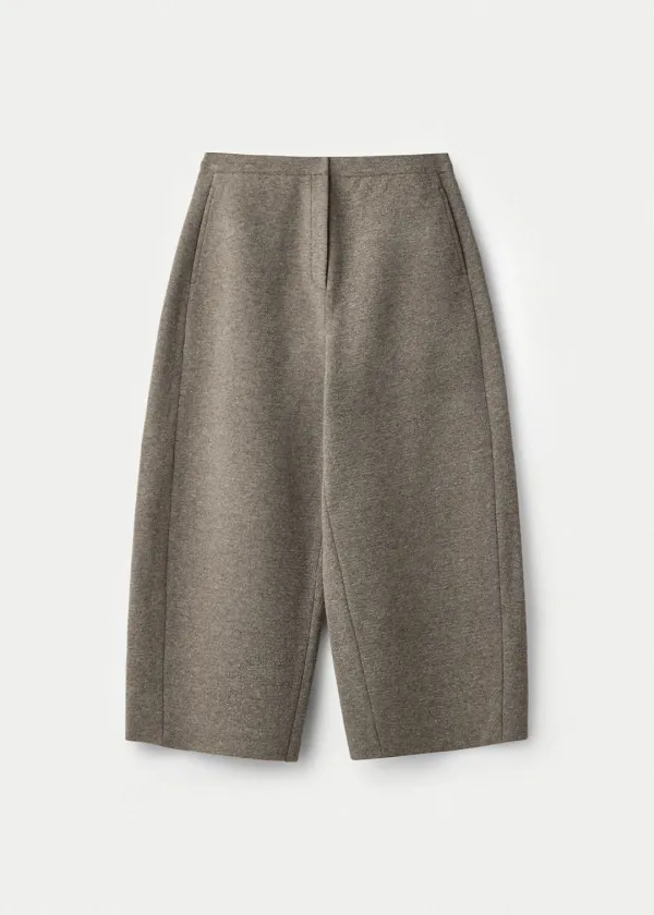 Super fine merino barrel leg culotte pants_Mocha