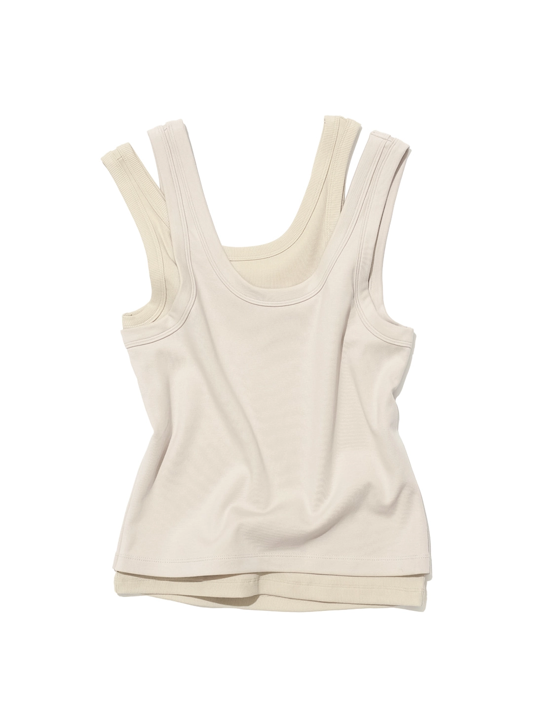 파르티멘토 [WOMEN] OVERLAY SLEEVELESS_ECRU 상품 이미지 1