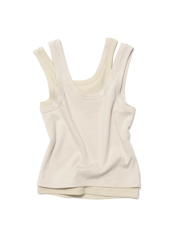 [WOMEN] OVERLAY SLEEVELESS_ECRU