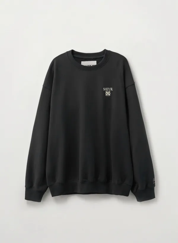 Loren Small Logo Basic Sweatshirt - Charcoal