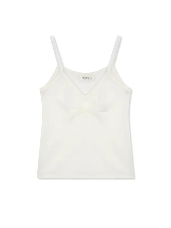Shirring Sleeveless NT_(Ivory)
