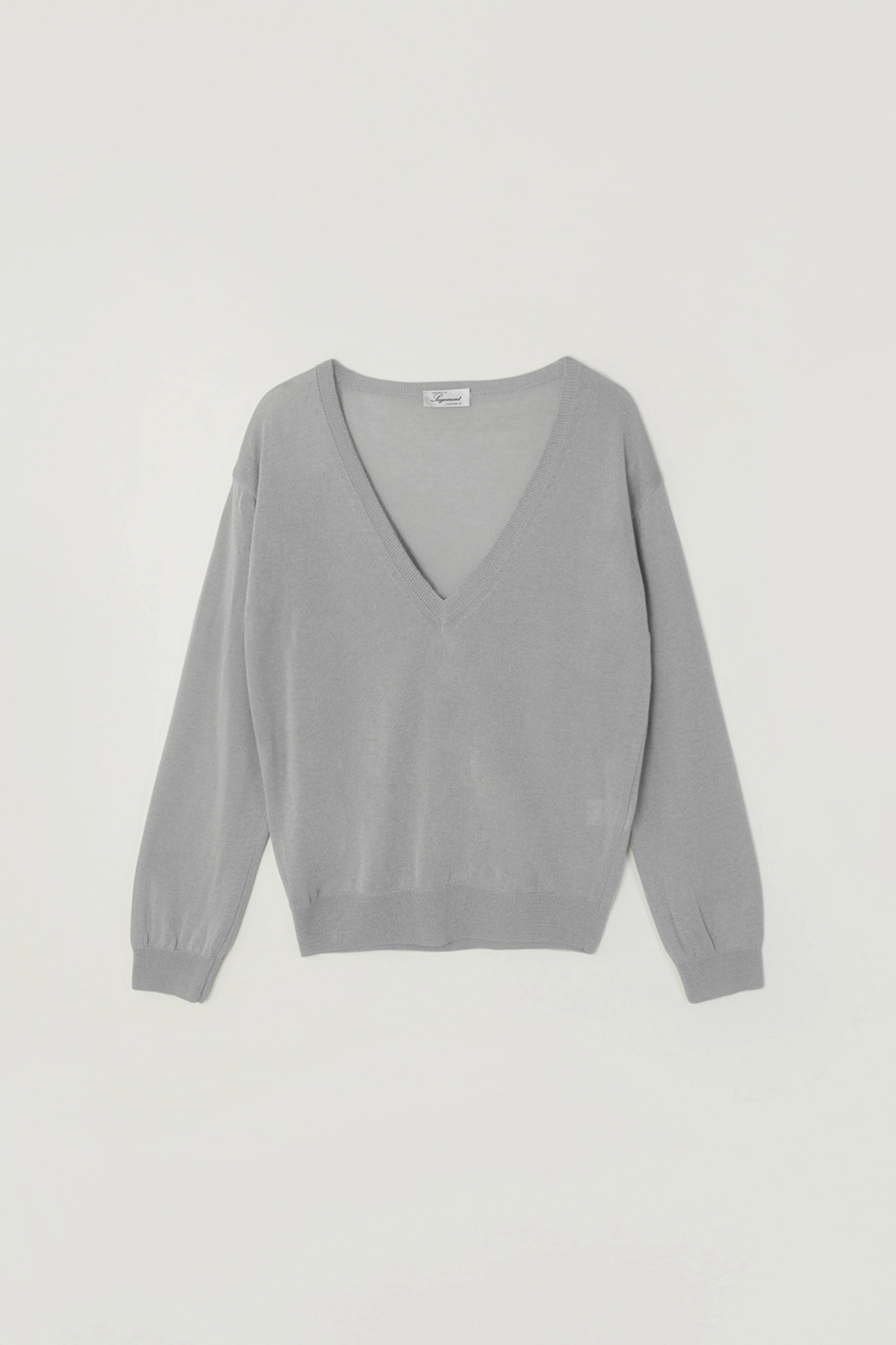세이지먼트 LINLEY LINEN DEEP V-NECK KNIT_GRAY 상품 이미지 1