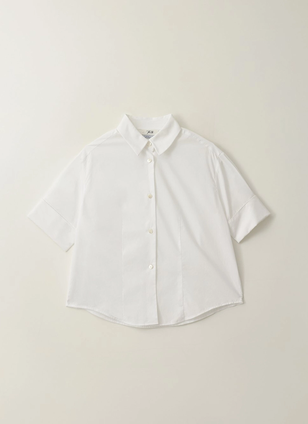 더티스 [ITALY FABRIC] CLASSIC ROLL-UP HALF SHIRT (IVORY) 상품 이미지 1