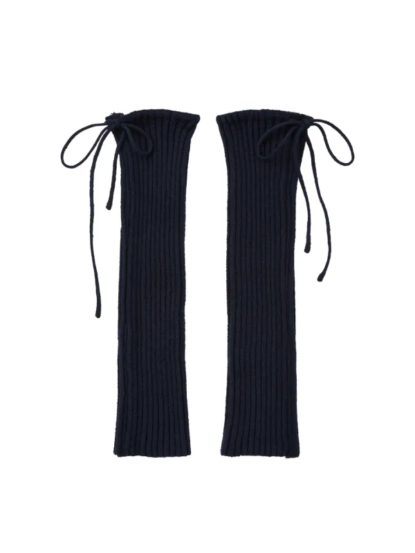 Drawstring Leg Warmer - Navy