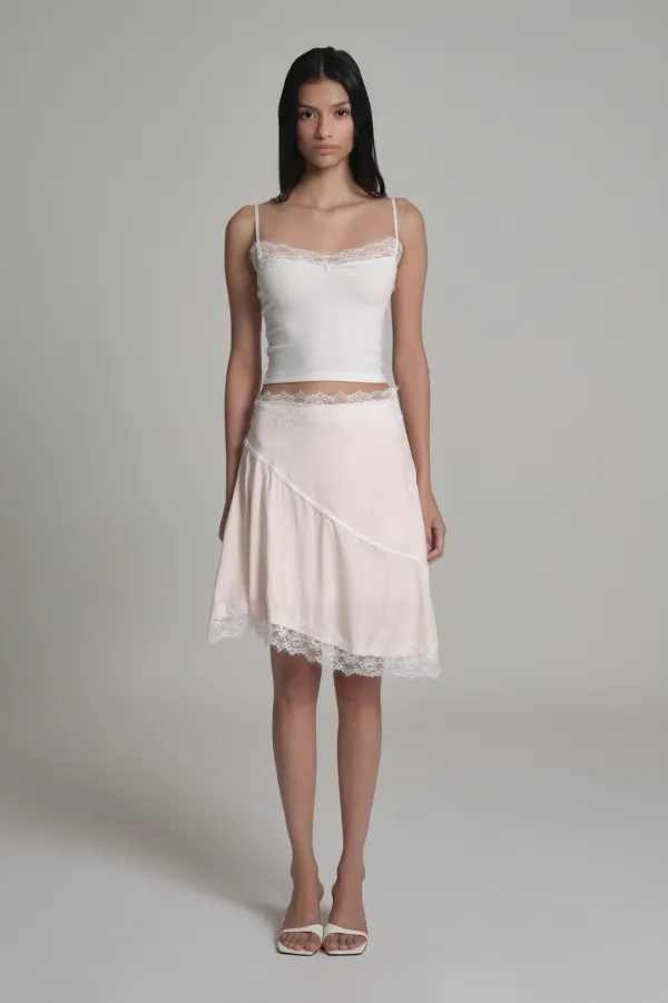 Fairy lace flow skirt, Baby Pink
