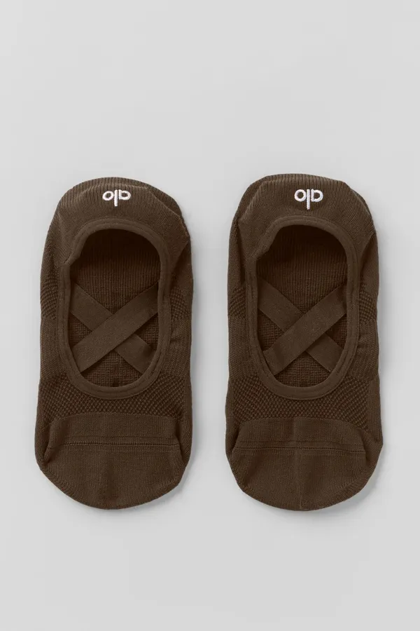 Women's Pivot Barre Sock - Espresso