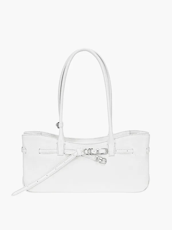 GRANDMA USED SHOULDER BAG_off white cracked