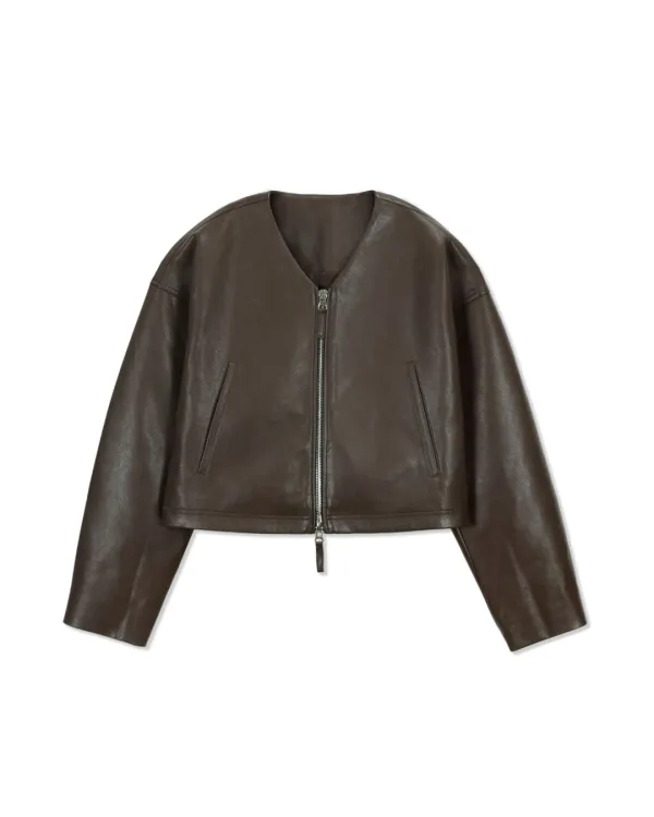 MONO LEATHER JACKET (2color)