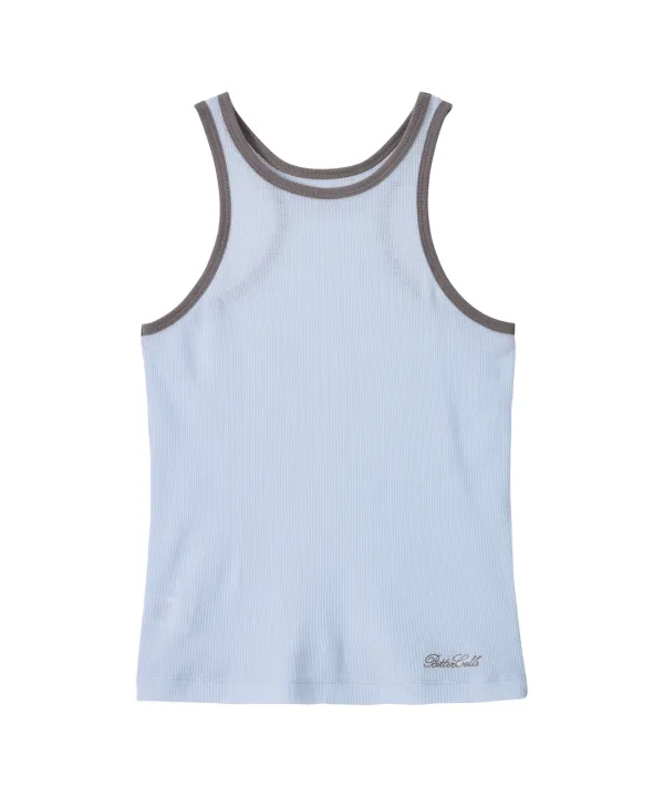 Essential Waffle Sleeveless-Blue