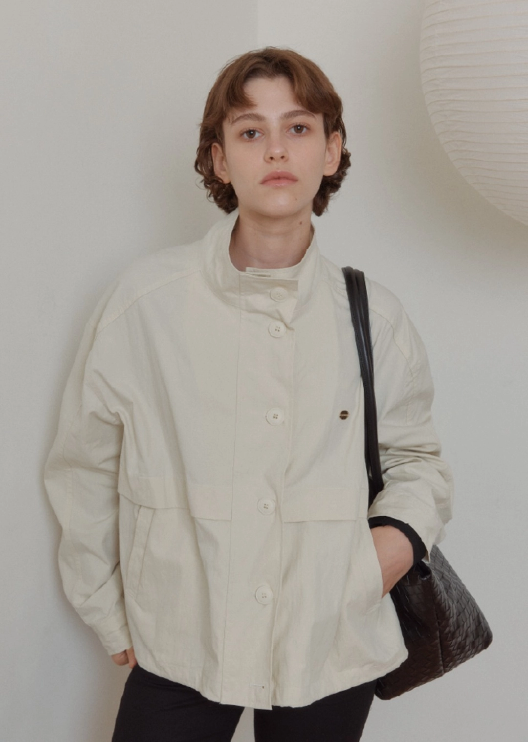아노에틱 ANC MULTI POCKET HARRINGTON JACKET_IVORY 상품 이미지 1