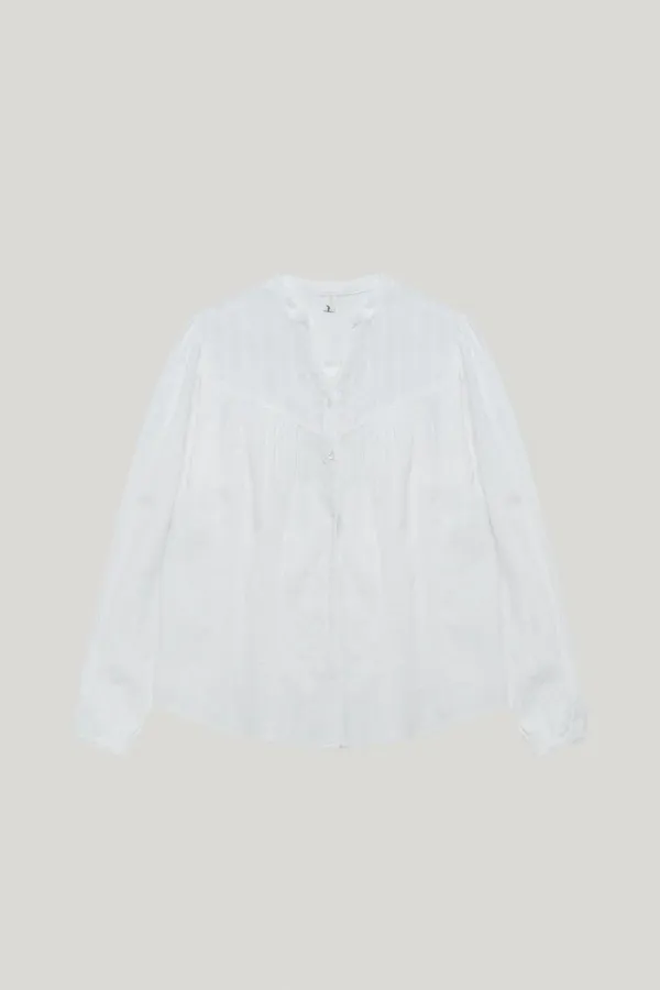 [4th Restock] pure lace punching blouse_white