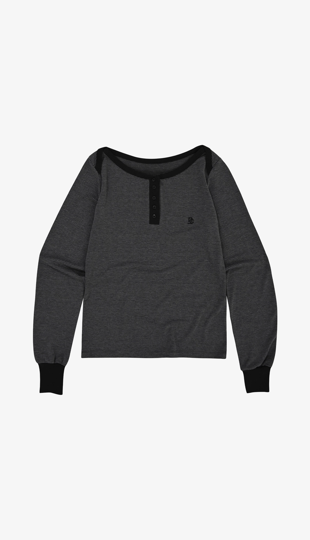 노컨텐츠 227. Boatneck Stripe T _ Black 상품 이미지 3