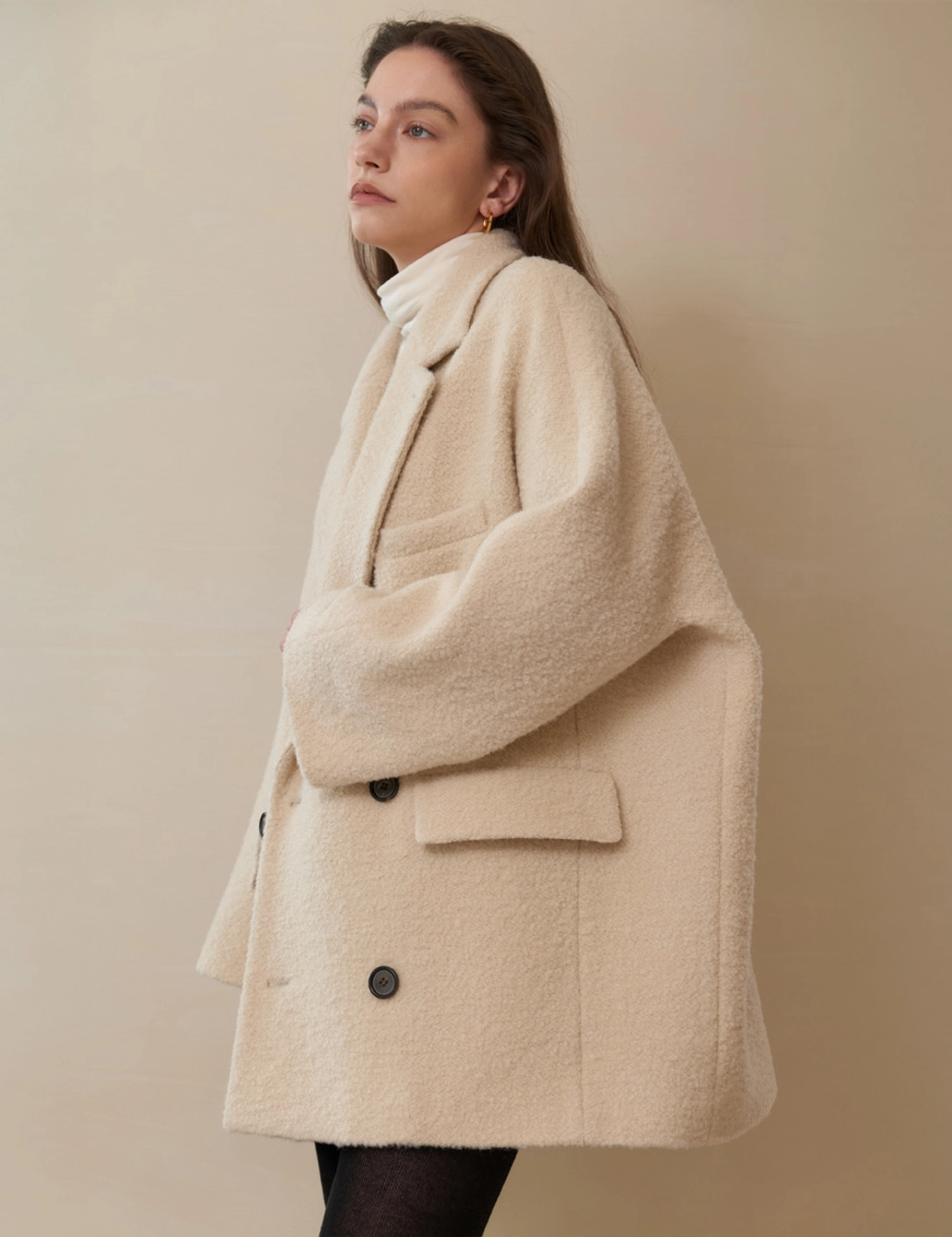노미나떼 Noel Boucle Halfcoat (Cream) 상품 이미지 3