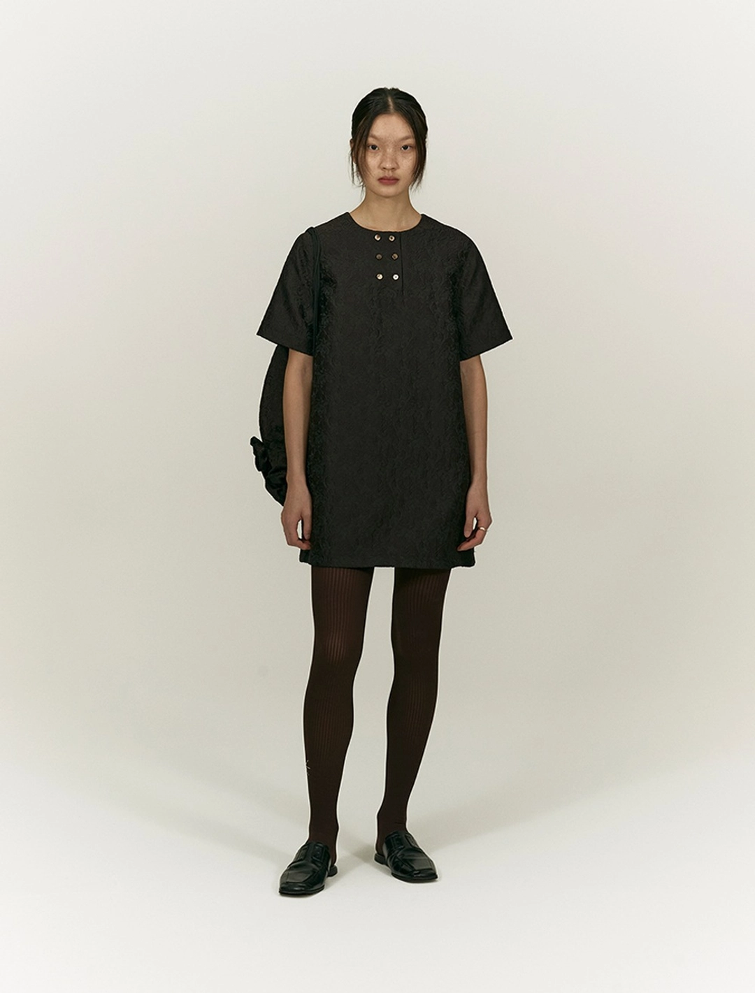 솔티페블 DAMASK JACQUARD DRESS [BROWN] 상품 이미지 2