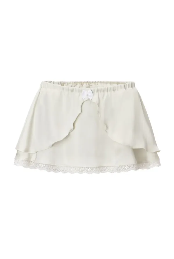 Milky ribbon skirt