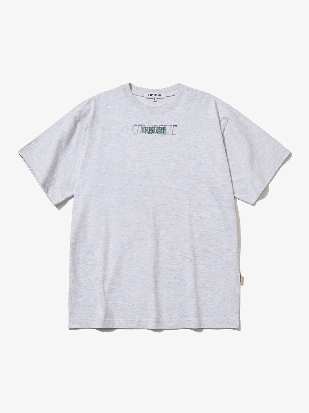 시티브리즈 시티 페이드 반팔 티셔츠_MELANGE WHITE 상품 이미지 1