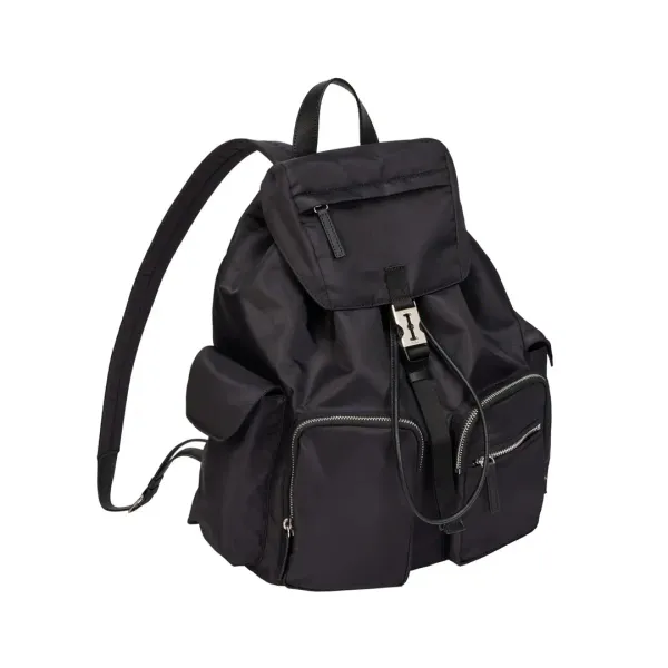 Hey Double Pocket Backpack L (헤이 더블 포켓 백팩 라지) Black