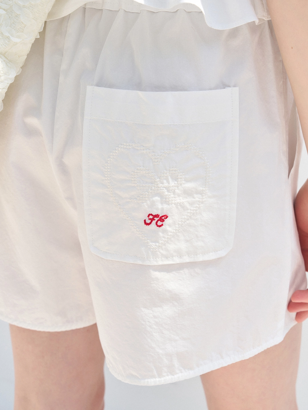 포에토 Buddy stitch banding pants - ivory 상품 이미지 2