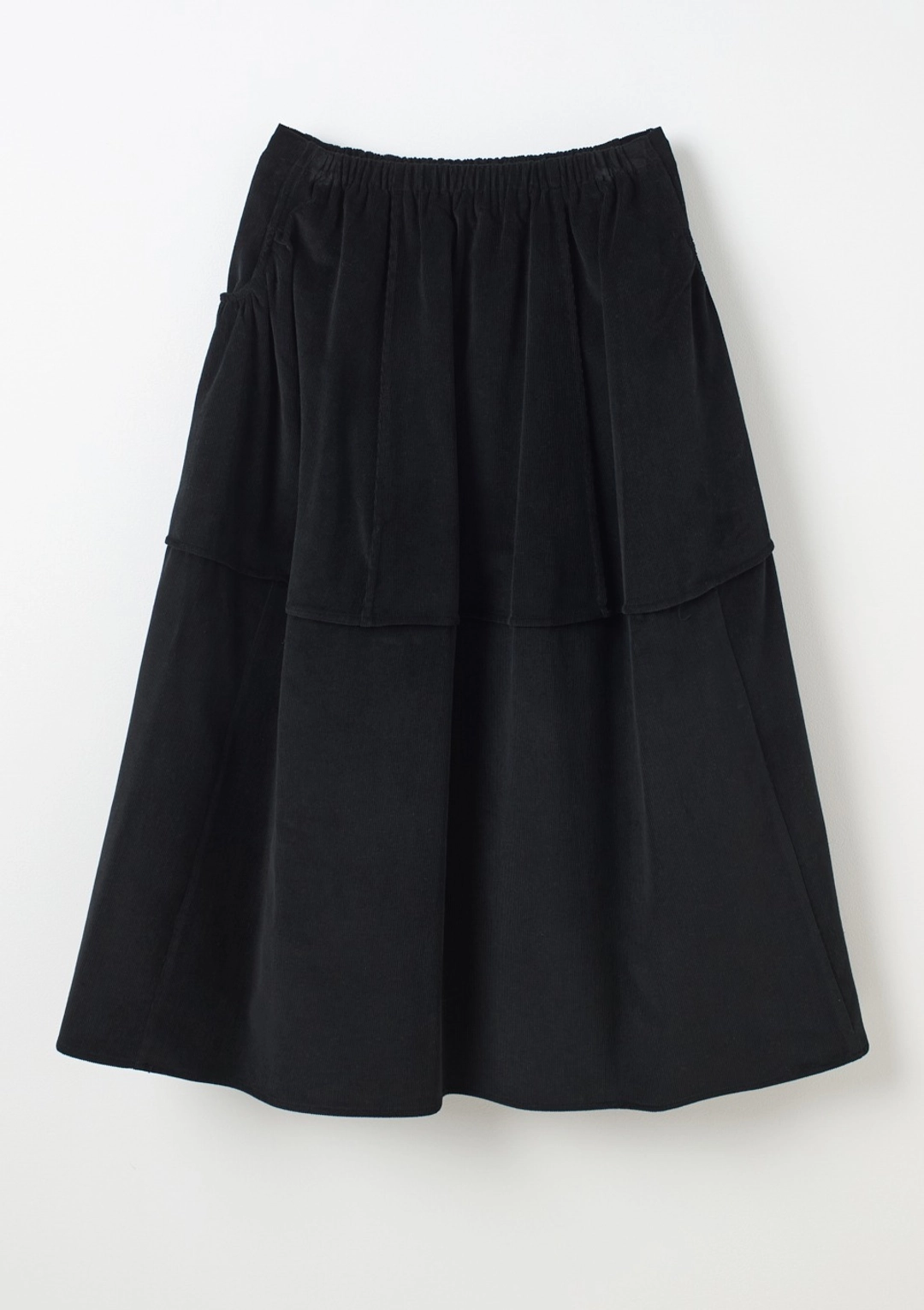 오픈도어 Volume Corduroy Skirt Black 상품 이미지 1