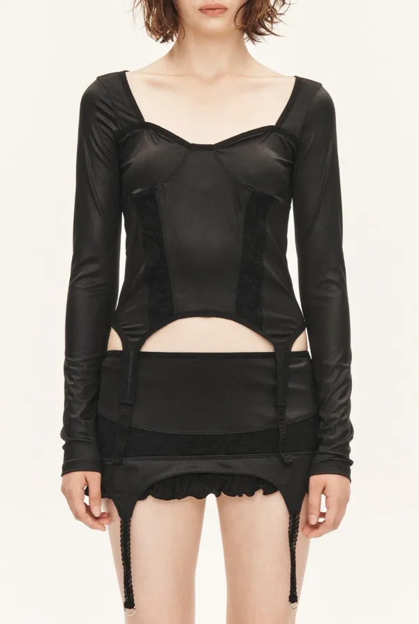 Lace garter top