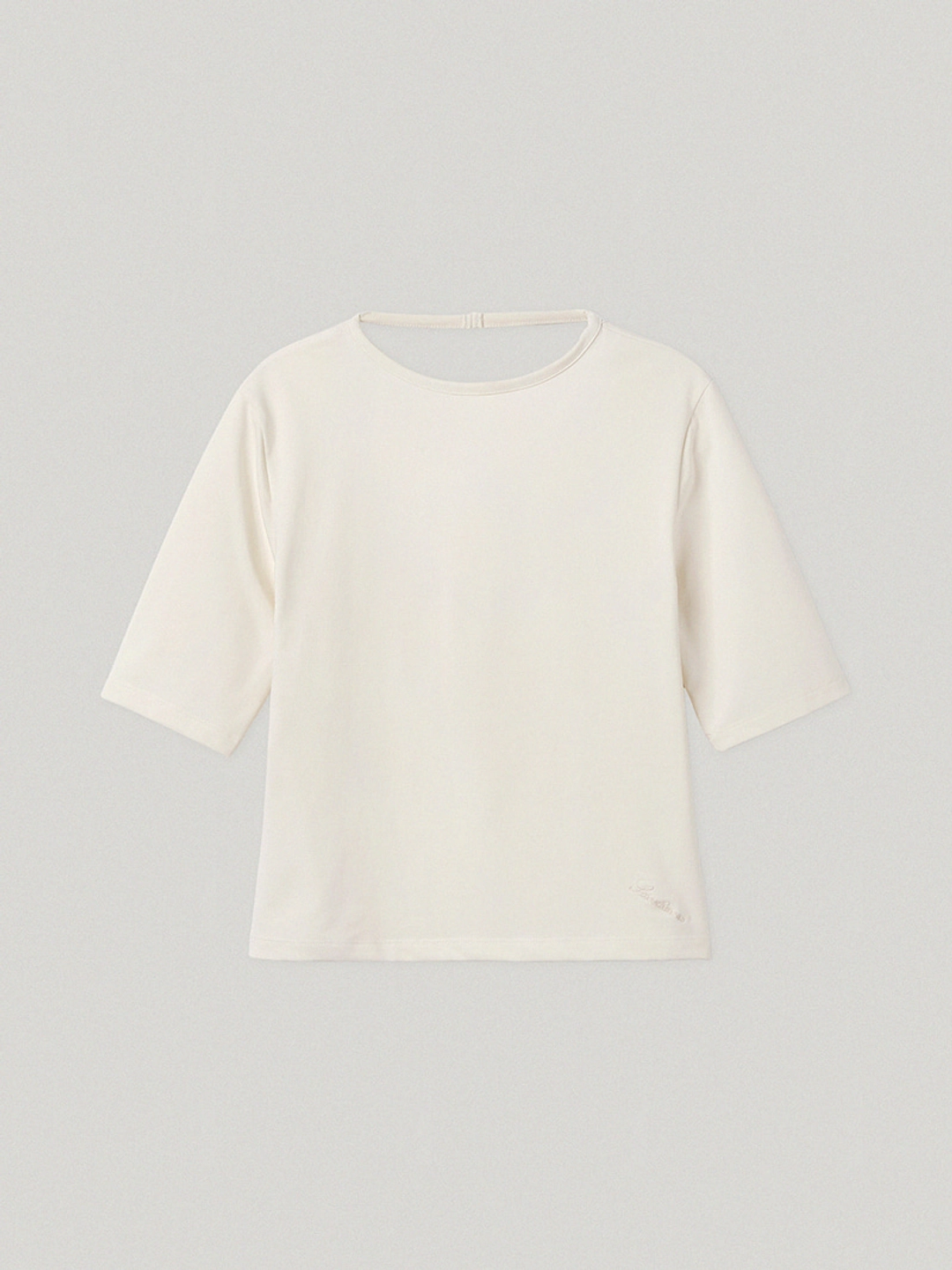 스무드무드 Iris Open Back Tee Cream 상품 이미지 1