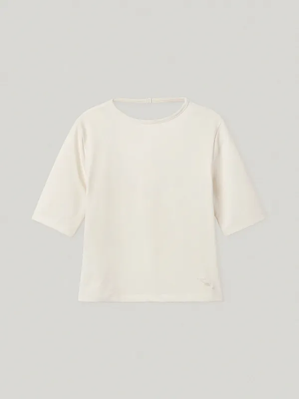 Iris Open Back Tee Cream