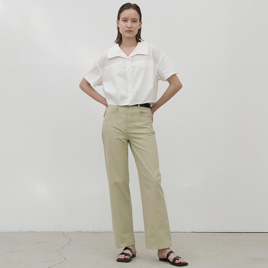 아뜰리에 나인 (PT-5560)KARMA COTTON STRAIGHT PANTS 상품 이미지 2