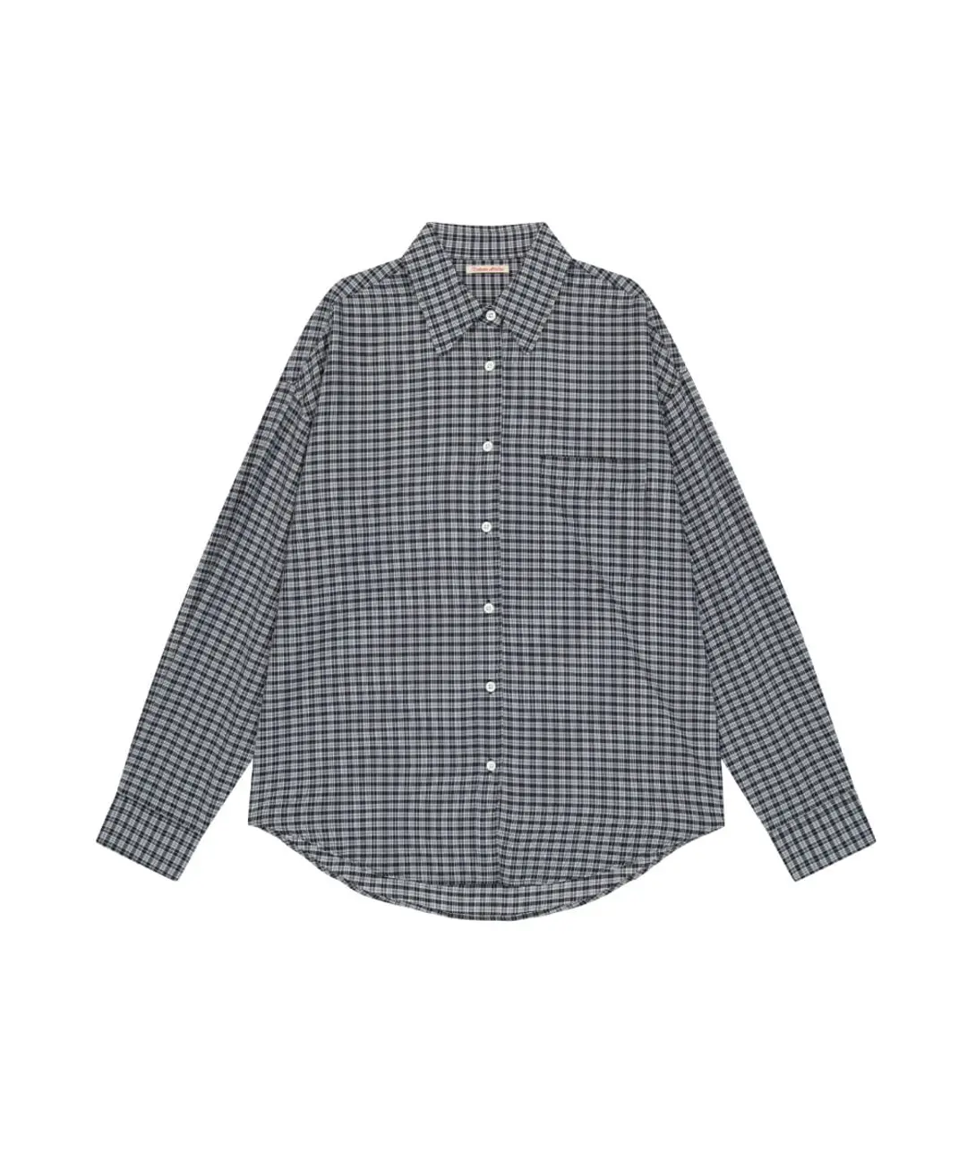 반원 아뜰리에 A3513 링클 체크 셔츠_Midnight black 상품 이미지 1