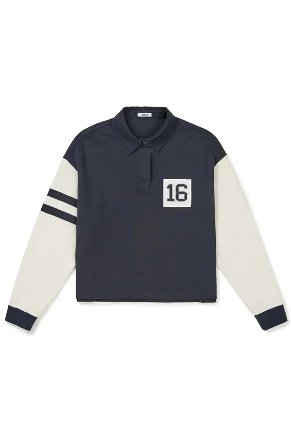 [24FW clove] Heritage Rugby Shirt_Women (Navy)