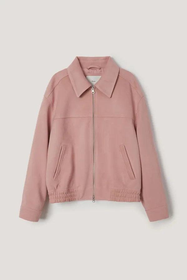 UNISEX ALTER-SUEDE COLLARED BLOUSON SOFT PINK_UDJU6A107P1