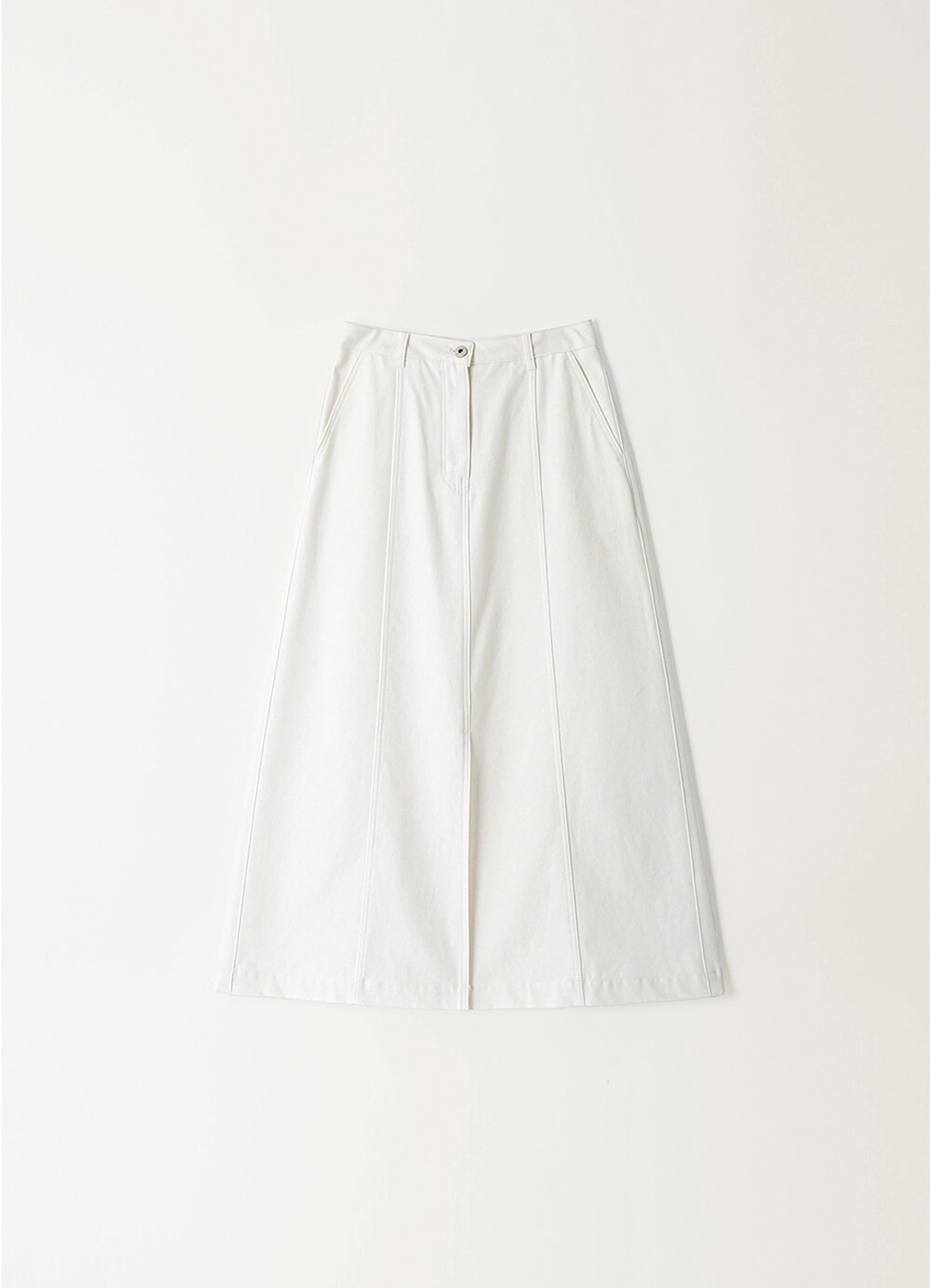 르바 Cotton Slub Maxi Skirt - Off White 상품 이미지 1