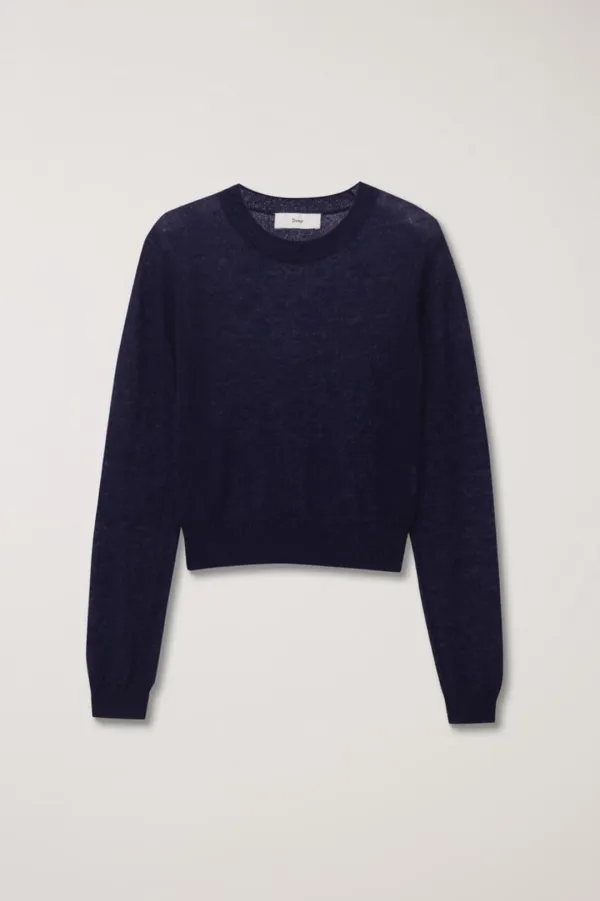 KID-MOHAIR CREWNECK KNIT NAVY_UDSW4C202N2
