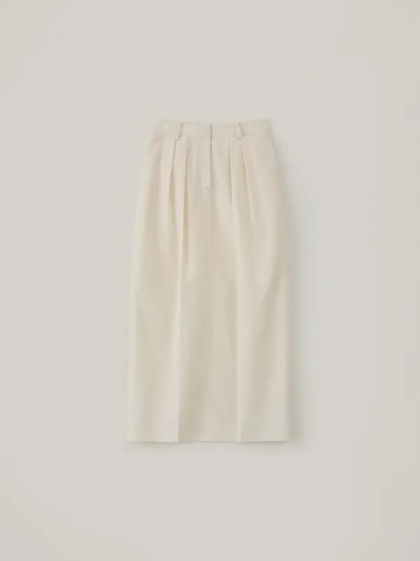 Tuck Maxi Skirt - Cream