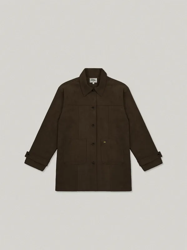 Mellow Suede Half Jacket - Cocoa멜로우 스웨이드 하프 자켓