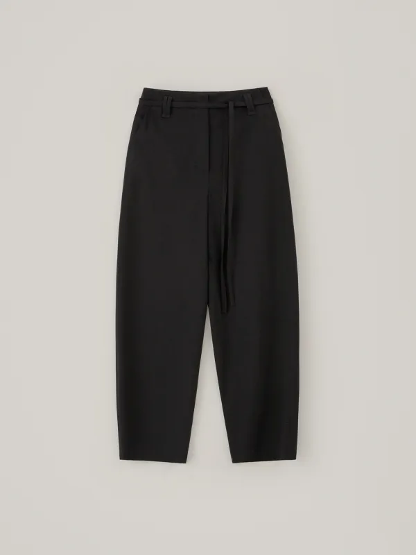 Curved Strap Pants - Black