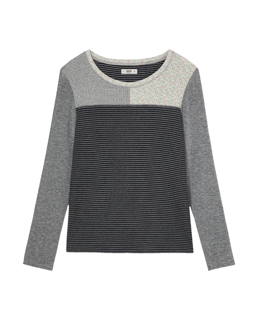 에이이에이이 PATTERN BLOCK TEE [CHARCOAL] 상품 이미지 1