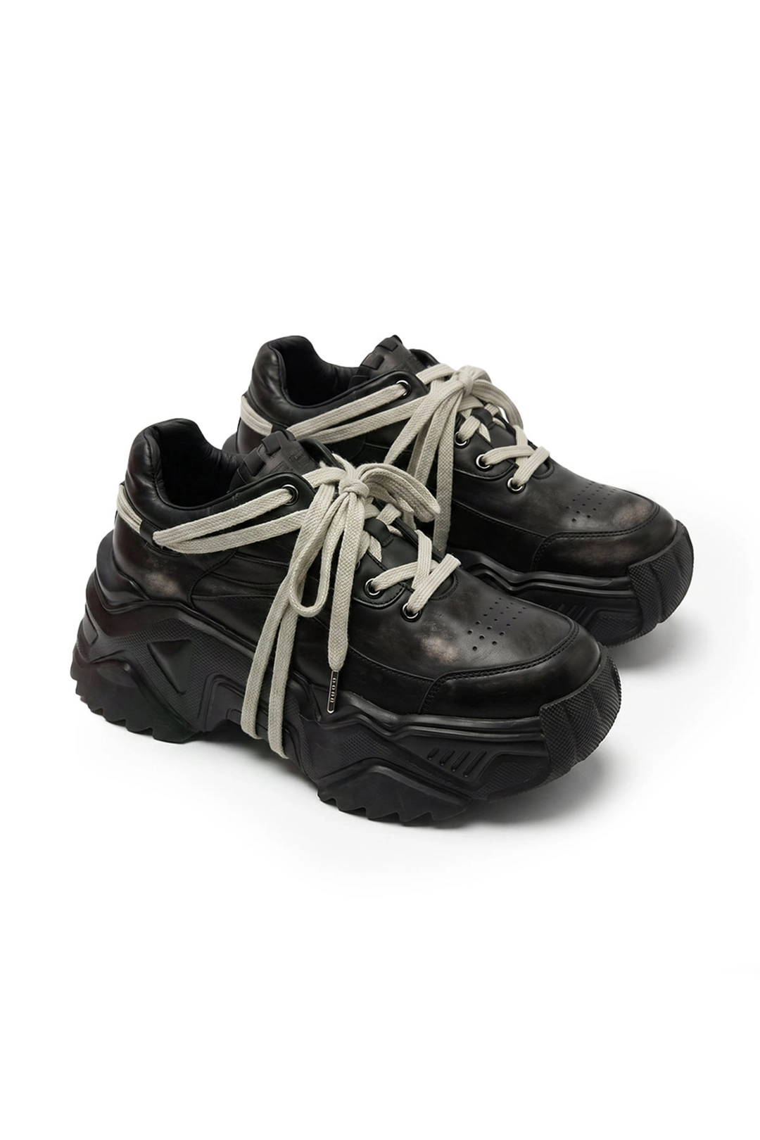 와이이이엘 LACE PLATFORM SNEAKERS BLACK 상품 이미지 1