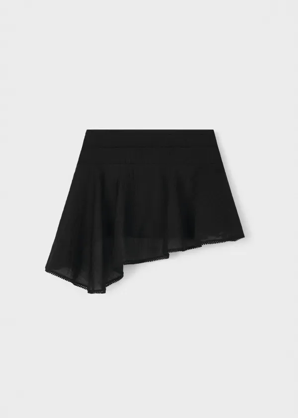 [2nd] 3 Layer Flowy Mini Skirt Black