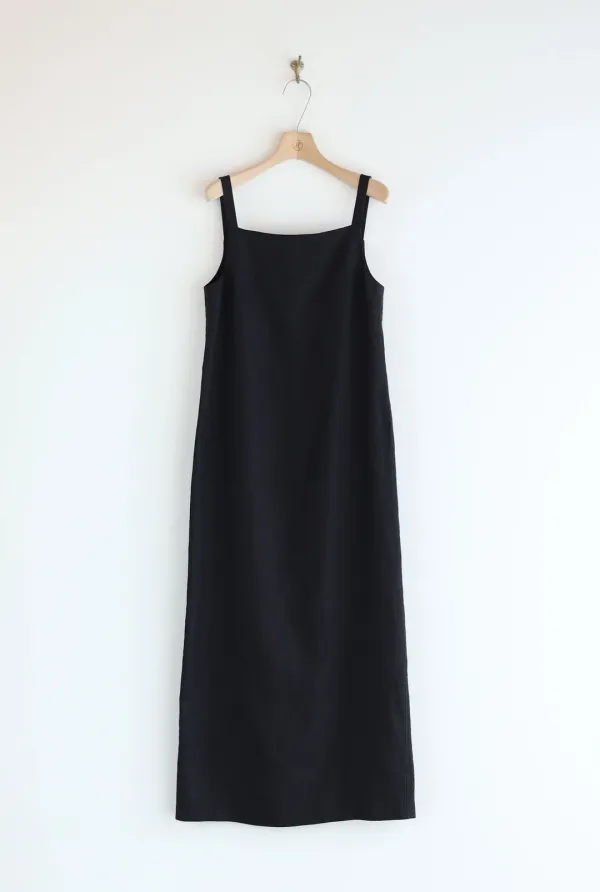 DOSON LINEN DRESS ( BLACK )