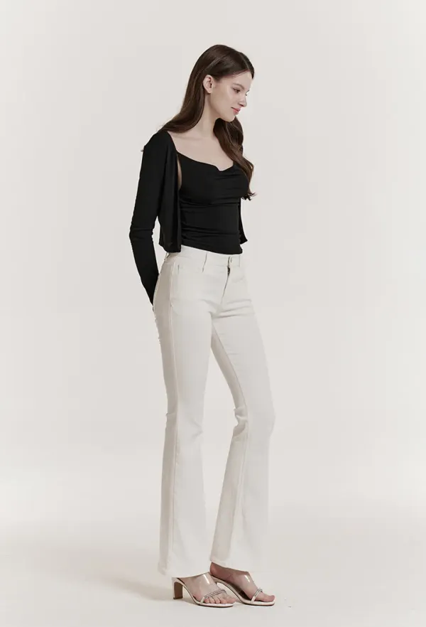 Naya Bootcut Denim (White)