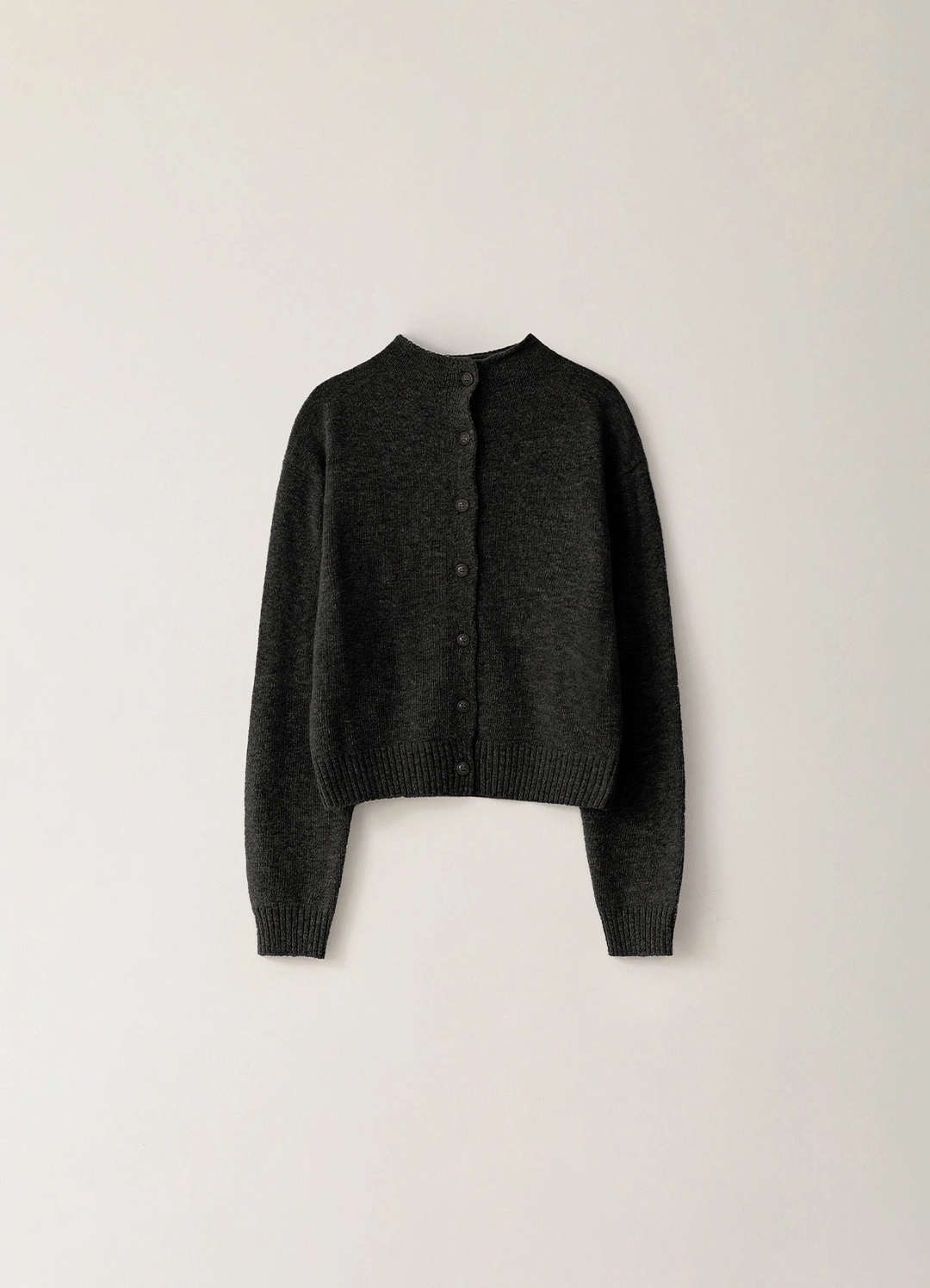 페블엠 Camel Reversible High-Neck Cardigan - Charcoal 상품 이미지 1