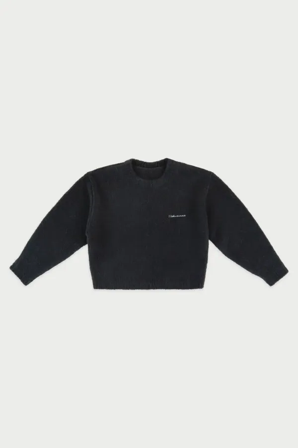 Cuddle brush knit_charcoal