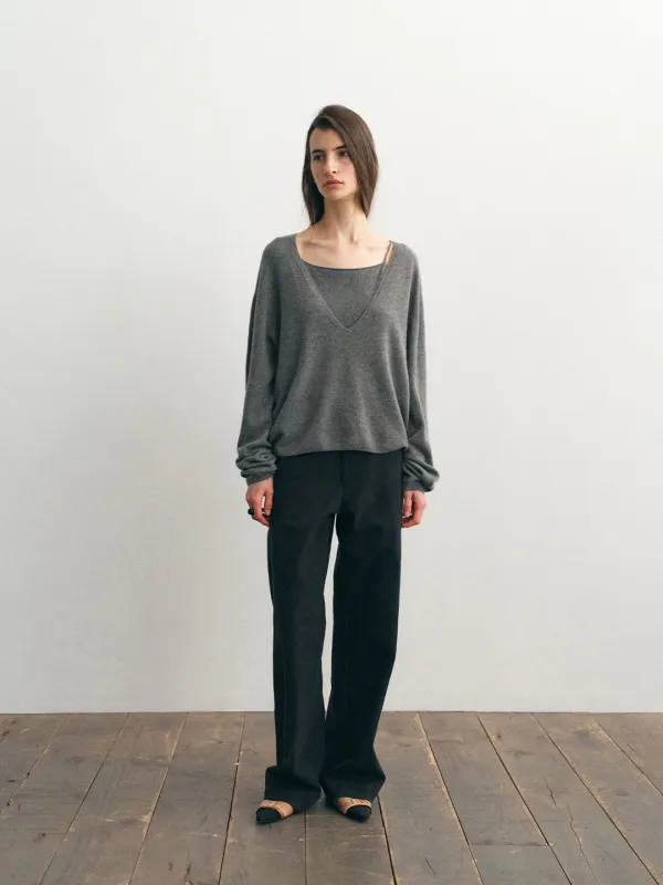 [2nd 예약배송/10월 2일] Dusk Solid Cotton Pants_Black