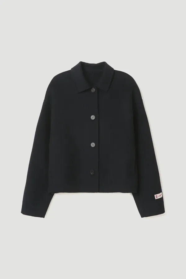 퓐 싱글 카라 핸드메이드 자켓 (Navy)