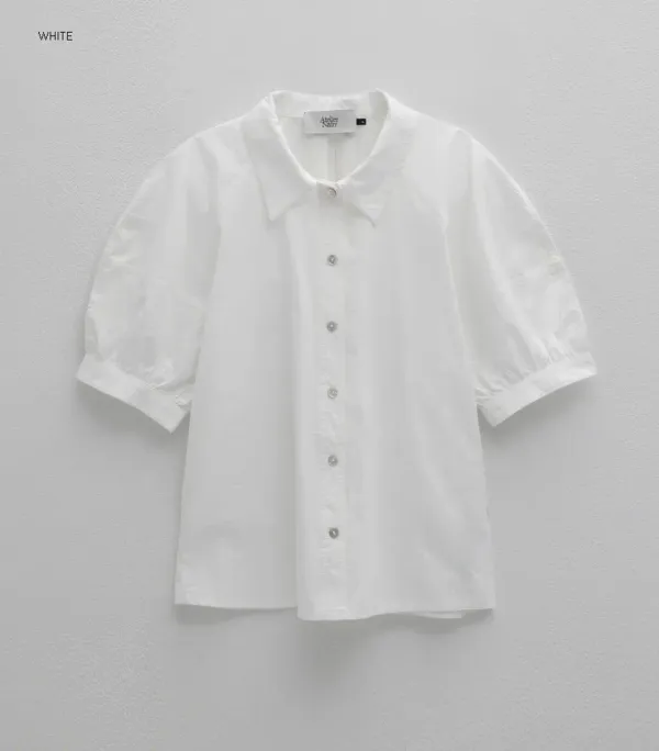 (Z-BL-4123)ESSENTIAL BALLOON RAGLAN PUFF BLOUSE