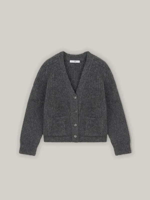 Tope Mohair Cardigan - Charcoal